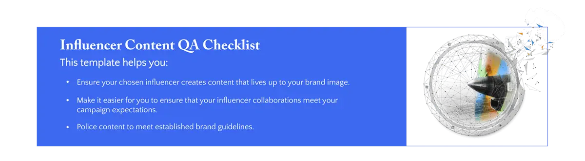 free template influencer content qa checklist